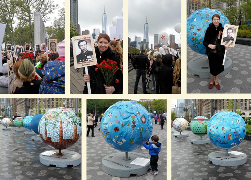 Immortal Regiment March in NYC and Gool Globes exhibition