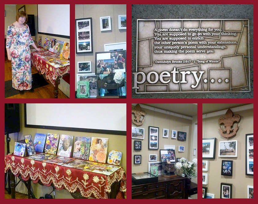 My poetry reading and collages exhibition